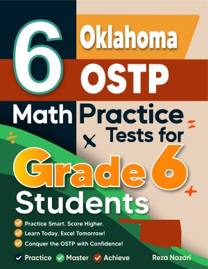 6 Oklahoma OSTP Math Practice Tests for Grade 6 Students cover