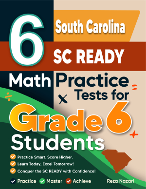 6 South Carolina SC READY Math Practice Tests for Grade 6 Students cover