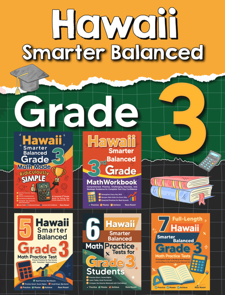 The Most Comprehensive Hawaii Smarter Balanced Grade 3 Math Preparation Bundle cover