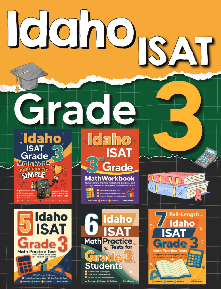 The Most Comprehensive Idaho ISAT Grade 3 Math Preparation Bundle cover
