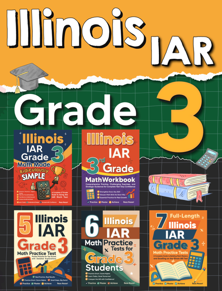The Most Comprehensive Illinois IAR Grade 3 Math Preparation Bundle cover