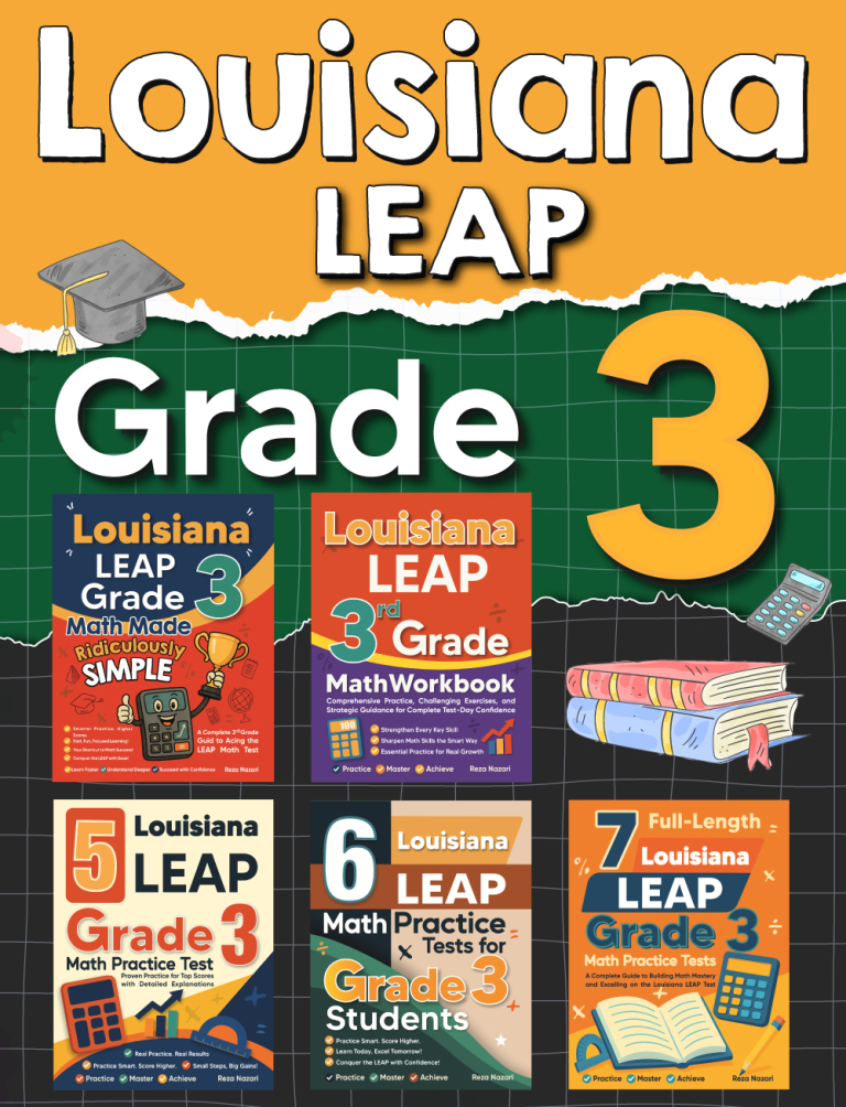 The Most Comprehensive Louisiana LEAP Grade 3 Math Preparation Bundle cover