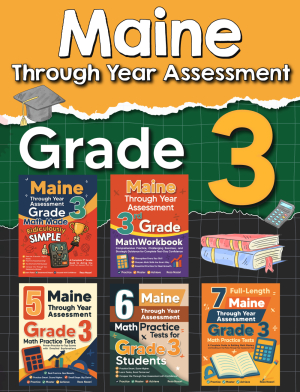 The Most Comprehensive Maine Through Year Assessment Grade 3 Math Preparation Bundle cover