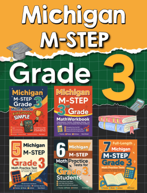 The Most Comprehensive Michigan M-STEP Grade 3 Math Preparation Bundle cover