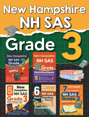 The Most Comprehensive New Hampshire NH SAS Grade 3 Math Preparation Bundle cover