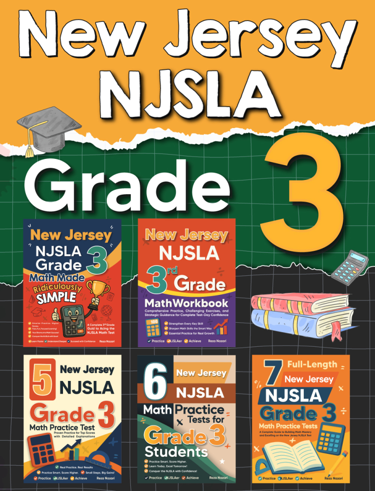 The Most Comprehensive New Jersey NJSLA Grade 3 Math Preparation Bundle cover