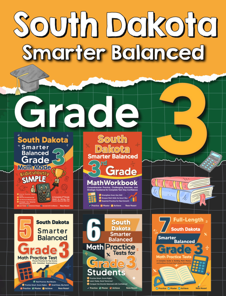The Most Comprehensive South Dakota Smarter Balanced Grade 3 Math Preparation Bundle cover