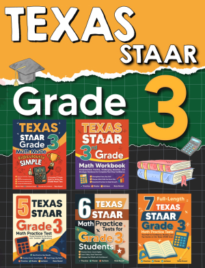 The Most Comprehensive Texas STAAR Grade 3 Math Preparation Bundle cover
