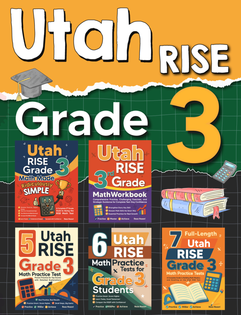 The Most Comprehensive Utah RISE Grade 3 Math Preparation Bundle cover