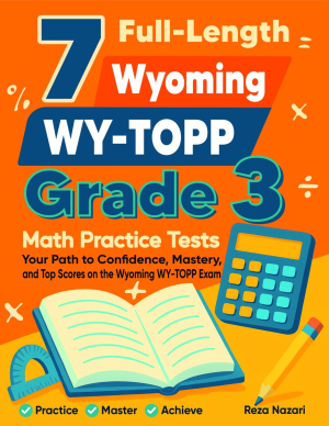 7 Wyoming WY-TOPP Grade 3 Math Practice Tests cover