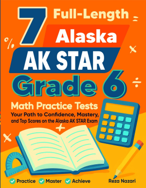 7 Alaska AK STAR Grade 6 Math Practice Tests cover