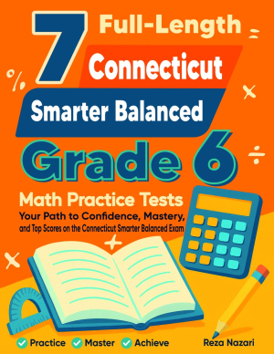 7 Connecticut Smarter Balanced Grade 6 Math Practice Tests cover