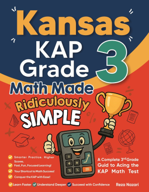 Kansas KAP Grade 3 Math Made Ridiculously Simple cover