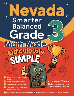 Nevada Smarter Balanced Grade 3 Math Made Ridiculously Simple cover