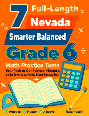 7 Nevada Smarter Balanced Grade 6 Math Practice Tests cover