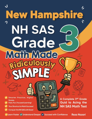 New Hampshire NH SAS Grade 3 Math Made Ridiculously Simple cover