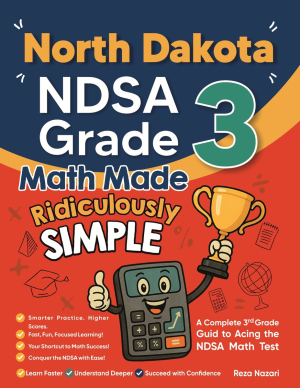 North Dakota NDSA Grade 3 Math Made Ridiculously Simple cover