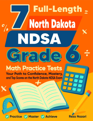 7 North Dakota NDSA Grade 6 Math Practice Tests cover