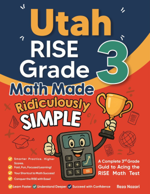 Utah RISE Grade 3 Math Made Ridiculously Simple cover