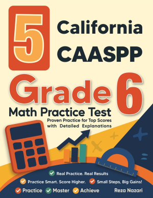 5 California CAASPP Grade 6 Math Practice Tests cover