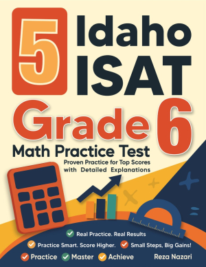 5 Idaho ISAT Grade 6 Math Practice Tests cover