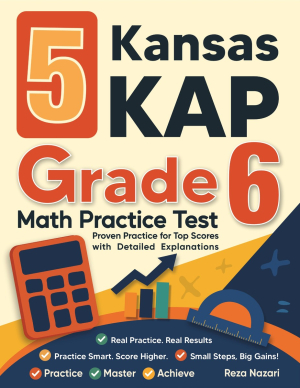 5 Kansas KAP Grade 6 Math Practice Tests cover