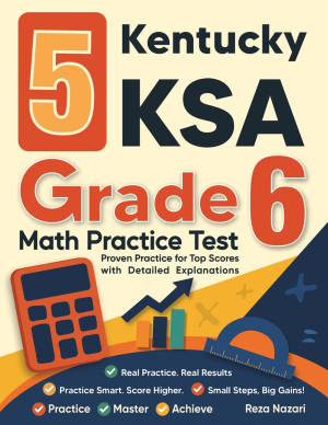 5 Kentucky KSA Grade 6 Math Practice Tests cover