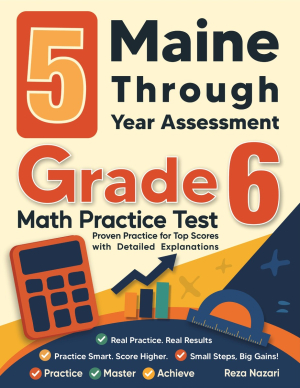 5 Maine TYA Grade 6 Math Practice Tests cover