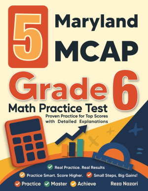 5 Maryland MCAP Grade 6 Math Practice Tests cover
