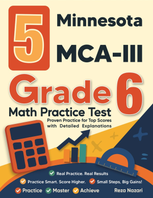 5 Minnesota MCA-III Grade 6 Math Practice Tests cover