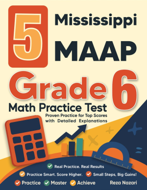 5 Mississippi MAAP Grade 6 Math Practice Tests cover