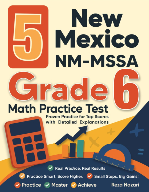 5 New Mexico NM-MSSA Grade 6 Math Practice Tests cover