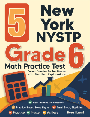 5 New York NYSTP Grade 6 Math Practice Tests cover