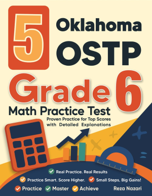 5 Oklahoma OSTP Grade 6 Math Practice Tests cover