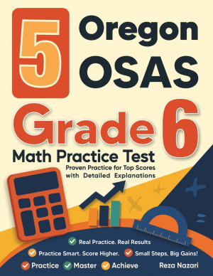 5 Oregon OSAS Grade 6 Math Practice Tests cover