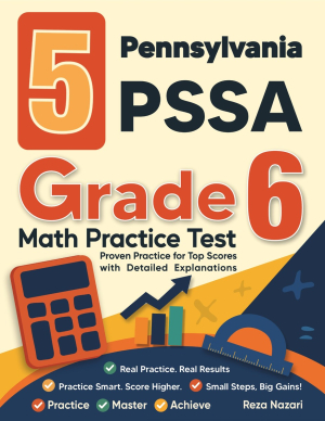 5 Pennsylvania PSSA Grade 6 Math Practice Tests cover
