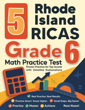 5 Rhode Island RICAS Grade 6 Math Practice Tests cover
