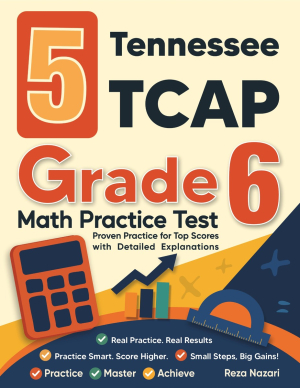 5 Tennessee TCAP Grade 6 Math Practice Tests cover