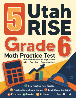 5 Utah RISE Grade 6 Math Practice Tests cover