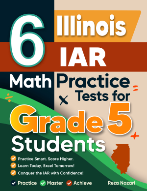 6 Illinois IAR Grade 5 Math Practice Tests cover