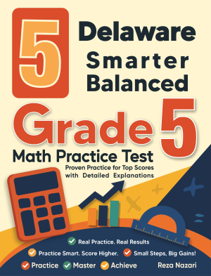 5 Delaware Smarter Balanced Grade 5 Math Practice Tests cover