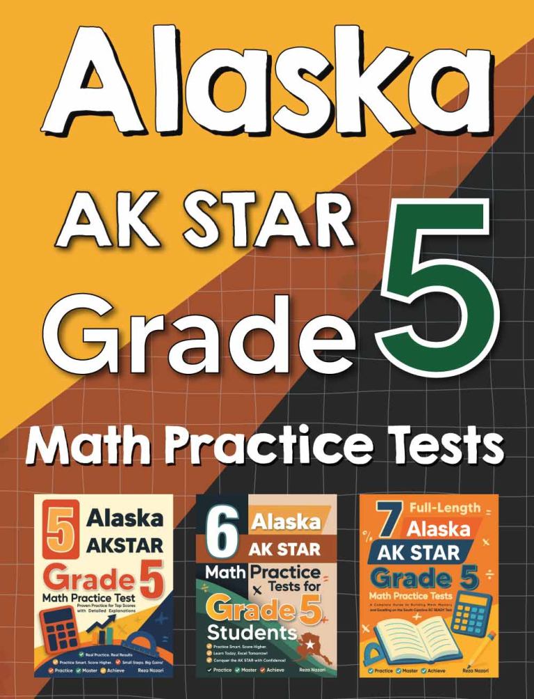 Alaska AK STAR Grade 5 Math Preparation Bundle cover