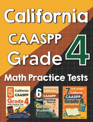 California CAASPP Grade 4 Math Preparation Bundle cover