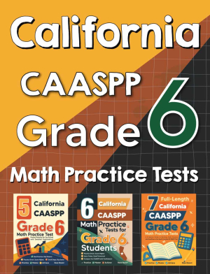 California CAASPP Grade 6 Math Preparation Bundle cover