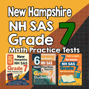 New Hampshire NH SAS Grade 7 Math Preparation Bundle cover