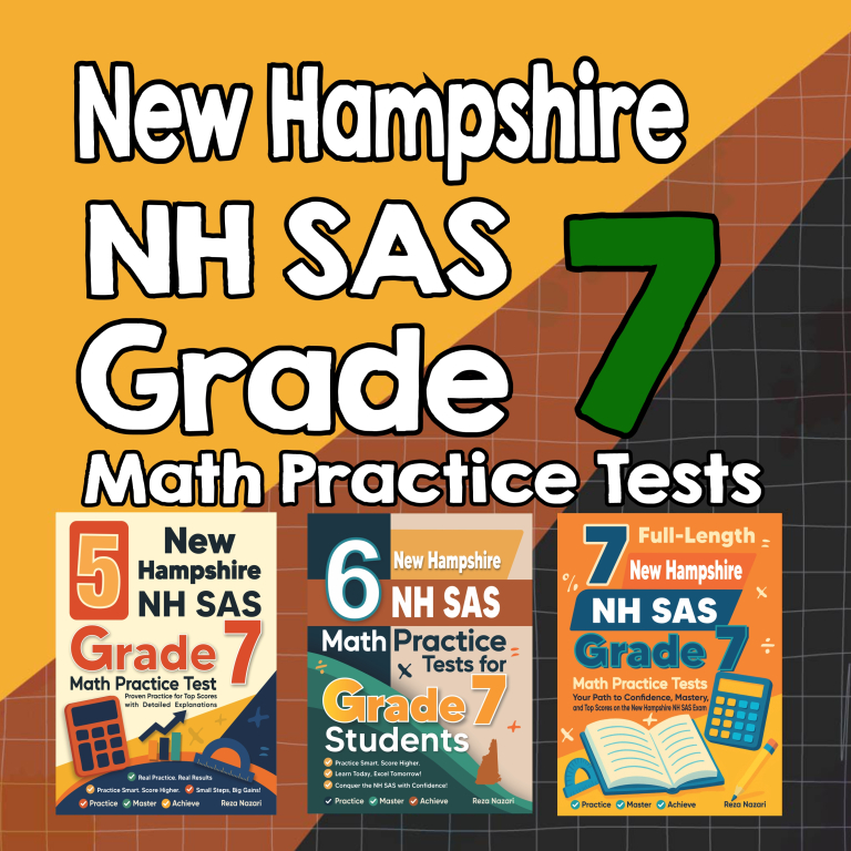 New Hampshire NH SAS Grade 7 Math Preparation Bundle cover