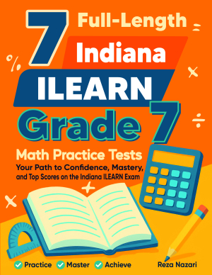 7 Indiana ILEARN Grade 7 Math Practice Tests cover