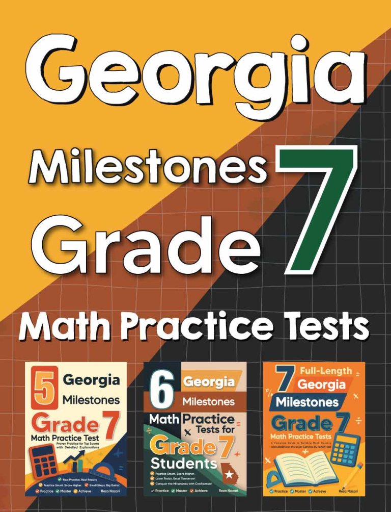 Georgia Milestones Grade 7 Math Preparation Bundle cover