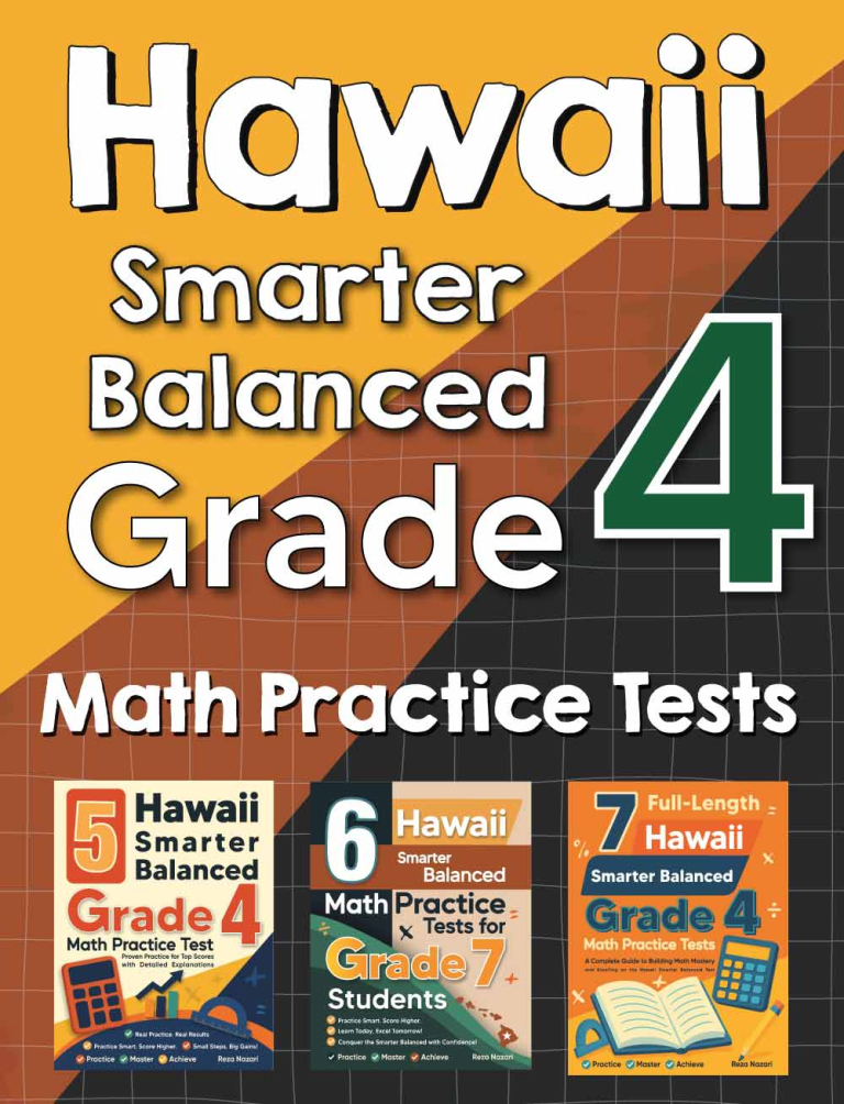 Hawaii Smarter Balanced Grade 4 Math Preparation Bundle cover