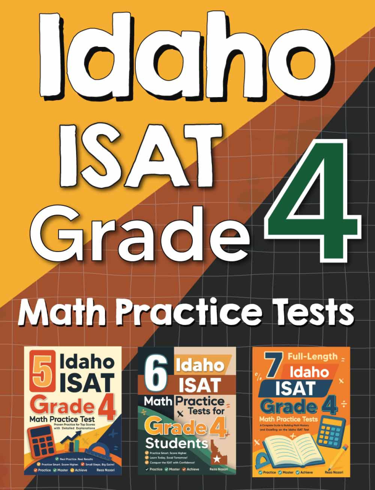 Idaho ISAT Grade 4 Math Preparation Bundle cover